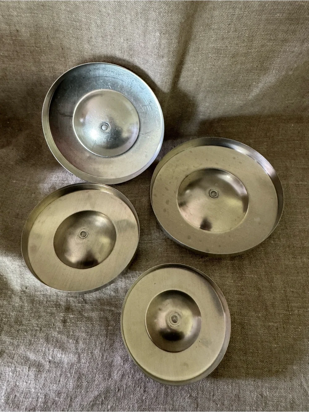 Vintage 1950s Spun Aluminum Nesting Canister Set